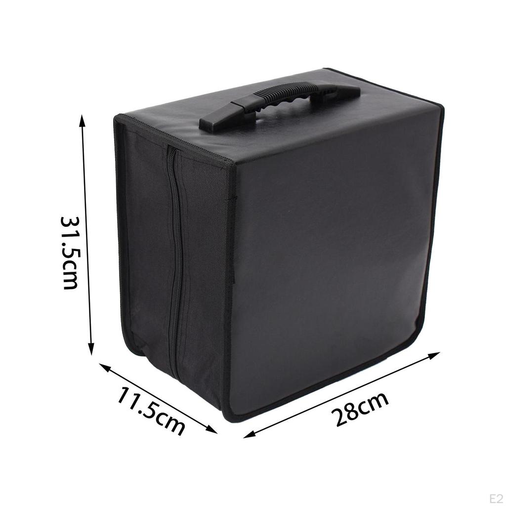 Сумка для CD-дисков емкостью 520, черный дорожный кошелек, держатель для дисков, буклет