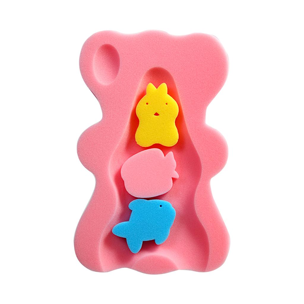 Детский коврик-губка для купания, утолщенный коврик для душа для новорожденных, сетчатый коврик для ванны для комфортного купания