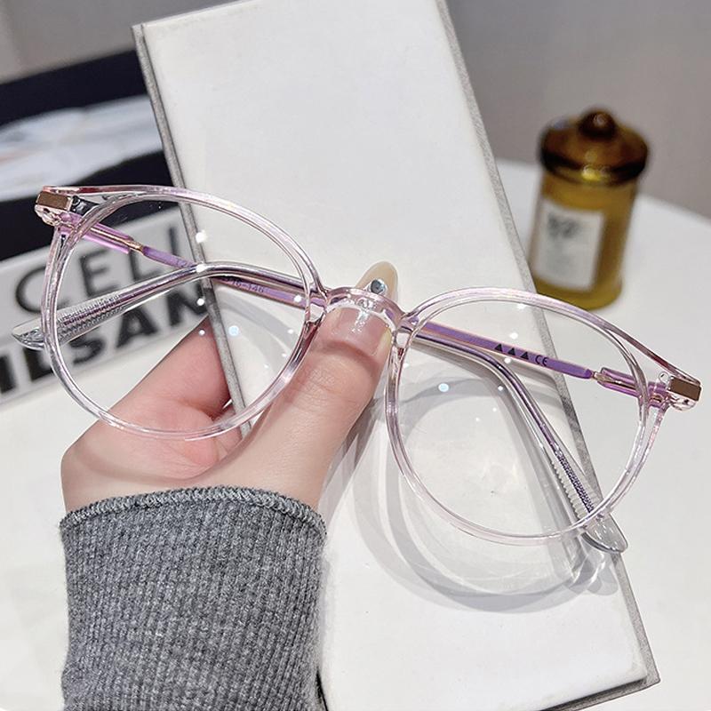 Прозрачная оправа для компьютерных очков Женская Мужская Защита от синего света Очки Ретро Круглые Затемненные Очки Оптические линзы Очки
