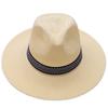Beach Travel Male Dad Bowler Hat Middle-aged Men Straw Hat Old Man Sun Hat Solid Color Panama Hat