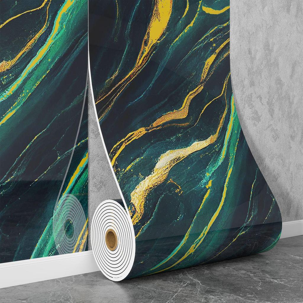 Самоклеящаяся водостойкая настенная наклейка под мрамор для ванной комнаты, гостиной, кухни и ТВ-зоны.