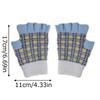 Female Checkerboard Winter Half-Finger Gloves Warm Half Open Finger Korean Version Student Writing Winter Typing Computer