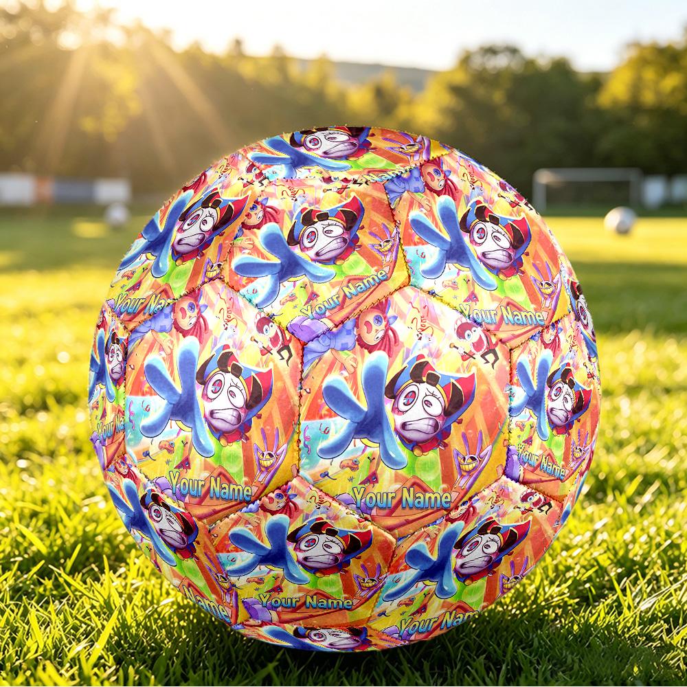 Custom Name Text Size 5 Football,The Amazing Digital Circus Standard Training Soccer Ball