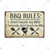 BBQ Vintage Tin Sign Plaque Barbecue Metal Plate Sign Wall Art Decoration Kitchen Man Cave Terrace Beach House Club Wall Decor