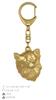 Chihuahua Long-haired - Gilded Key Ring with Dog In Gift Box, Handbag Decoration, Luxury Accessory by Art-Dog Brand