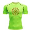 Men's Compression Sports T-Shirt, Viking Vegvisir Rune Patte