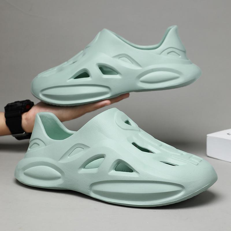Летние мужские сандалии, легкие тапочки из ЭВА, модная садовая обувь для пар, повседневная пляжная обувь, кроссовки для прогулок