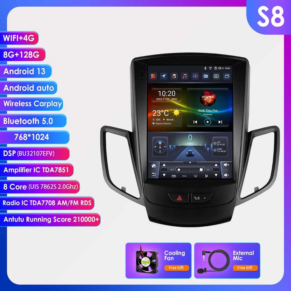 OSSURET 9,7-дюймовый экран QLED 2din Android автомобильный радиоприемник мультимедиа видеоплеер для Ford Fiesta 2009 - 2017 GPS Navi Carplay Auto 4G LTE RDS AI Bluetooth