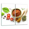 GLASS CUTTING BOARD 2x 30x52 SPICES