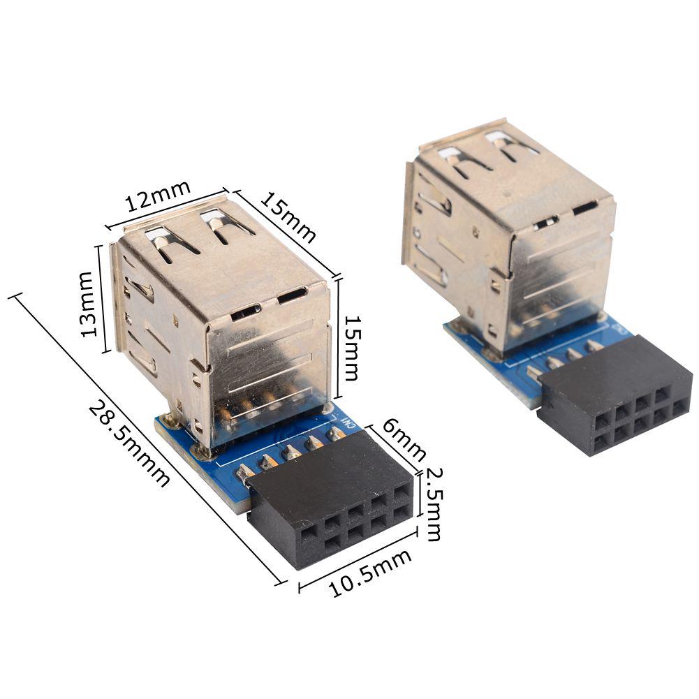 Female Extension Cable USB2.0 9Pin/10P Computer Motherboard Header Adapter Adapter Converter Desktop Motherboard Accessories
