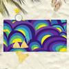 Abstract art with colorful wave patterns polyester microfiber beach towel is highly absorbent, suitable swimming beach outings