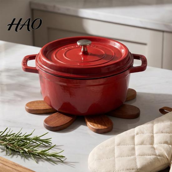 Cast Iron Pan Heat Mat Collapsible Wooden Trivets for Hot Dishes, Tree-Shaped Resistant Potholders, Insulation Cookware Folding Mats Teapots And Pans