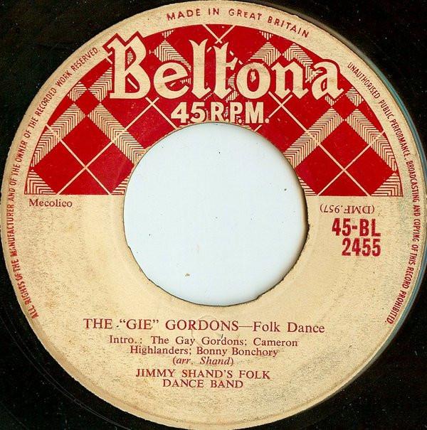 7-дюймовая пластинка JIMMY SHAND HIS BAND The Gie Gordons BL2455 Beltona UK CountryFolk Б/у