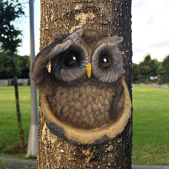 Подглядывающая сова Творческий яркий подглядывающий высококачественный милый орнамент для улицы