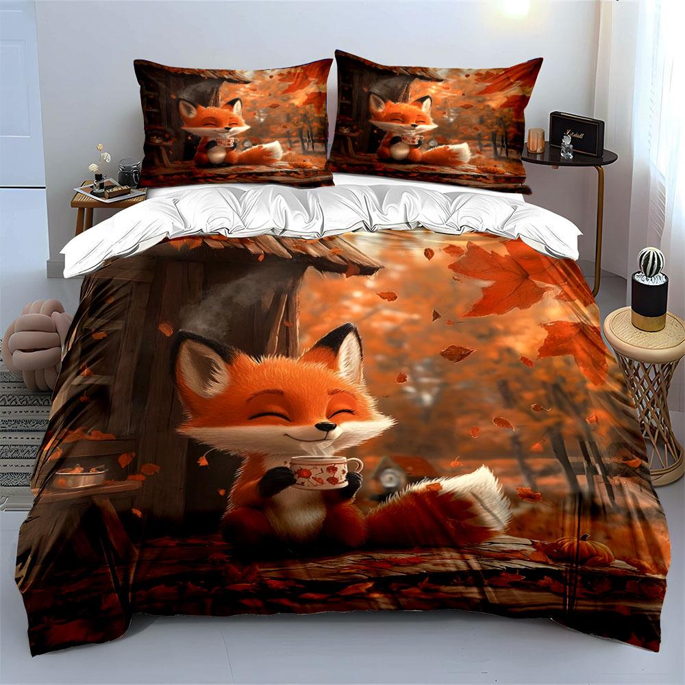 "Cozy Fox Autumn Bliss" Bedding sets Duvet covers Pillowcases(1* Duvet Cover 2* Pillowcases without duvet insert)