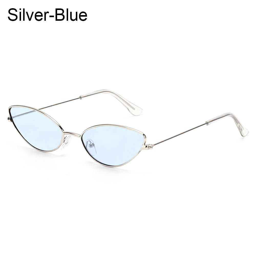 Classic Cat Eye Alloy Sunglasses Woman Brand Designer Small Frame Sun Glasses Female Vintage Metal Triangle Oculos Feminino