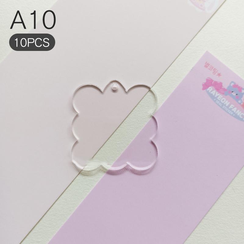 10 шт. прозрачные акриловые заготовки диски DIY брелки прозрачные акриловые аксессуары