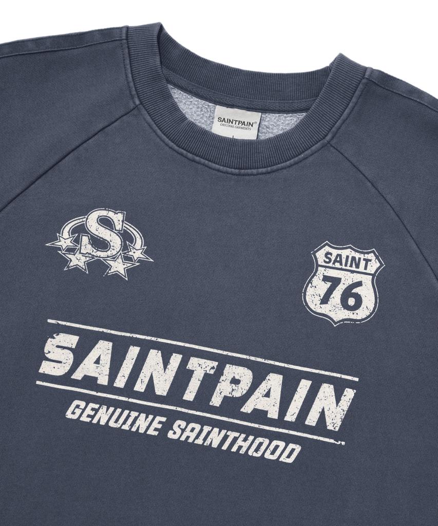 SAINTPAIN Sp Garment Dying League Crewneck-Blue