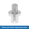 A ABSOPRO Motorcycle Brake Lever Ballet Adjuster Screw M10 Motorcycle Brake Adjustment Screw Silver Tone 2pcs