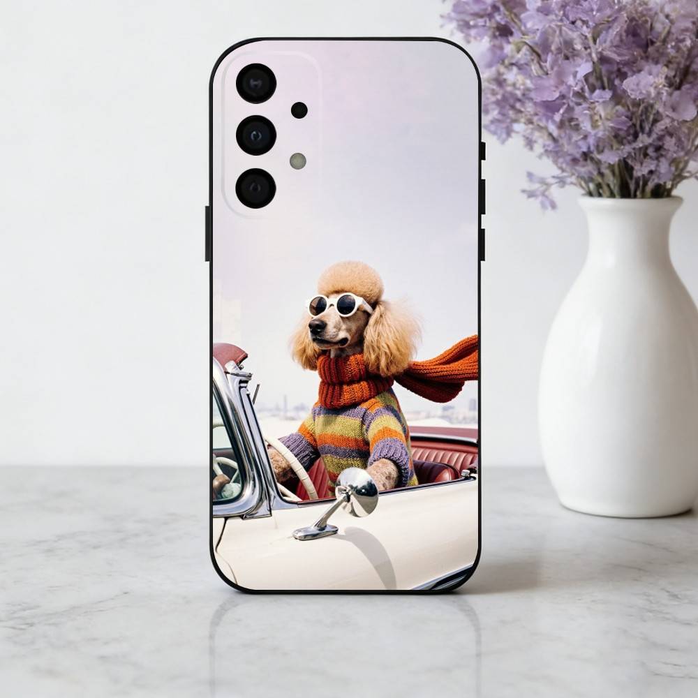 F-Funny A-Animal D-Dog-G Phone Case For Samsung Galaxy A73,A72,A71,A70,A53,A52,A51,Soft Silicone Black Cover