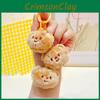 Cartoon Sweet Cream Bear Plush Keychain Colorful Accessory For Keyrings And Bags