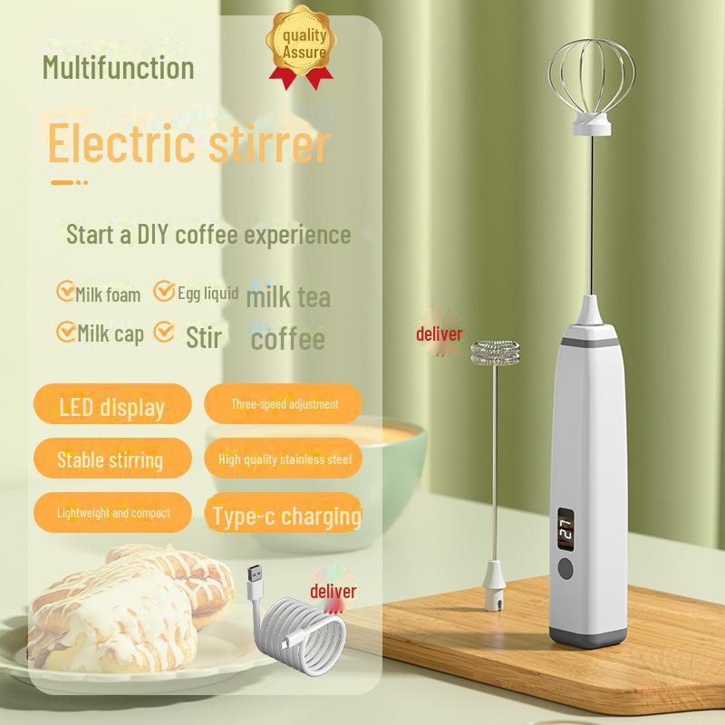 Беспроводной многофункциональный мини-вспениватель молока и яиц