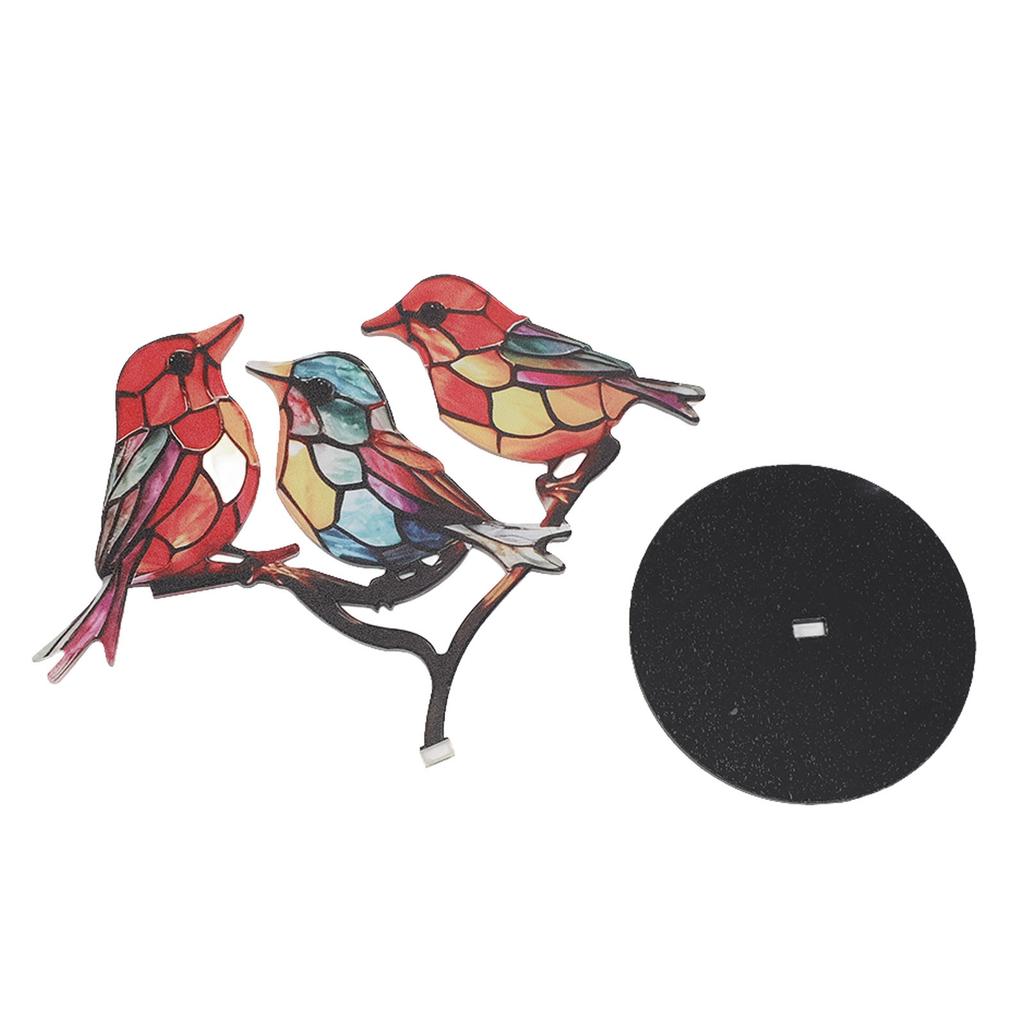 Птицы на ветке украшения ремесло акриловые красочные яркие плоские статуи животных украшение для рабочего стола