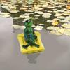 Floating Frog Decoration Pond Frog Decoration Resin Lying Frog Figure for Outdoor Garden Pond Swimming Pool Decor