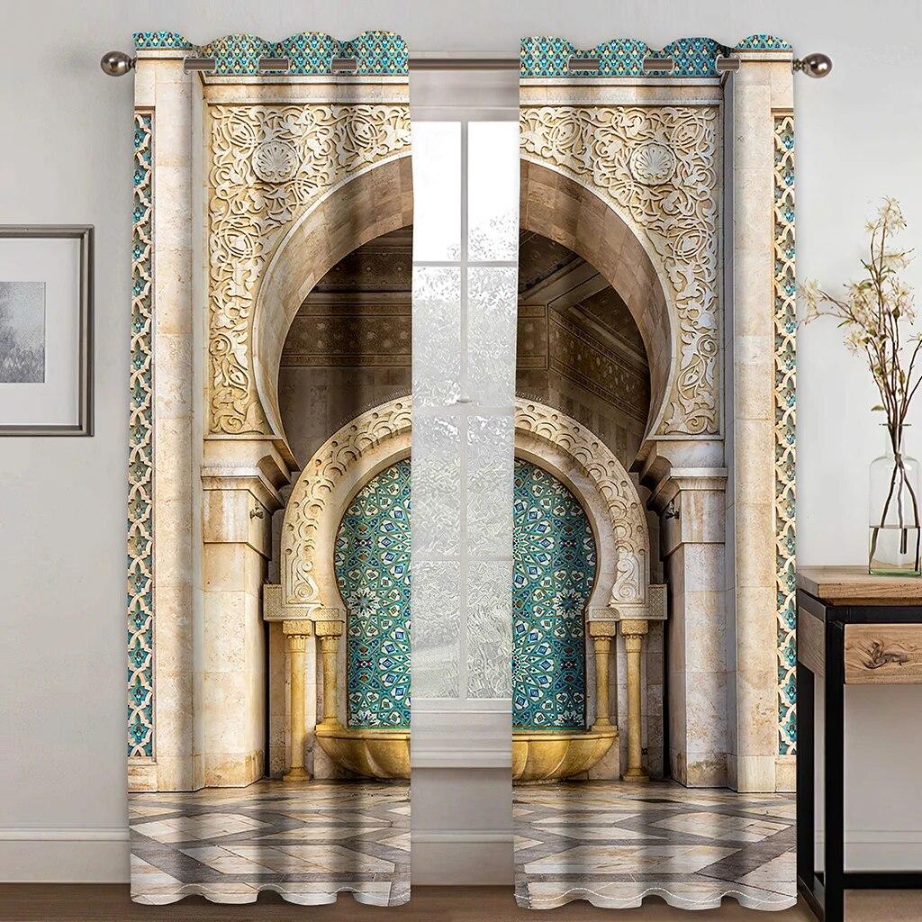 Luxury Doors Yellow Doorknob Ornamental Carved Free Shipping 2 Pieces Thick Curtains For Living Room Bedroom Window Drape Decor