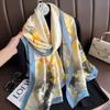 Spring Scarf Women's Luxury Design Polyester Material Smooth Scarf Soft Shawl Beach