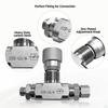 Hydraulic Control Valve for Excavator Attachment Repair, Silver Color.