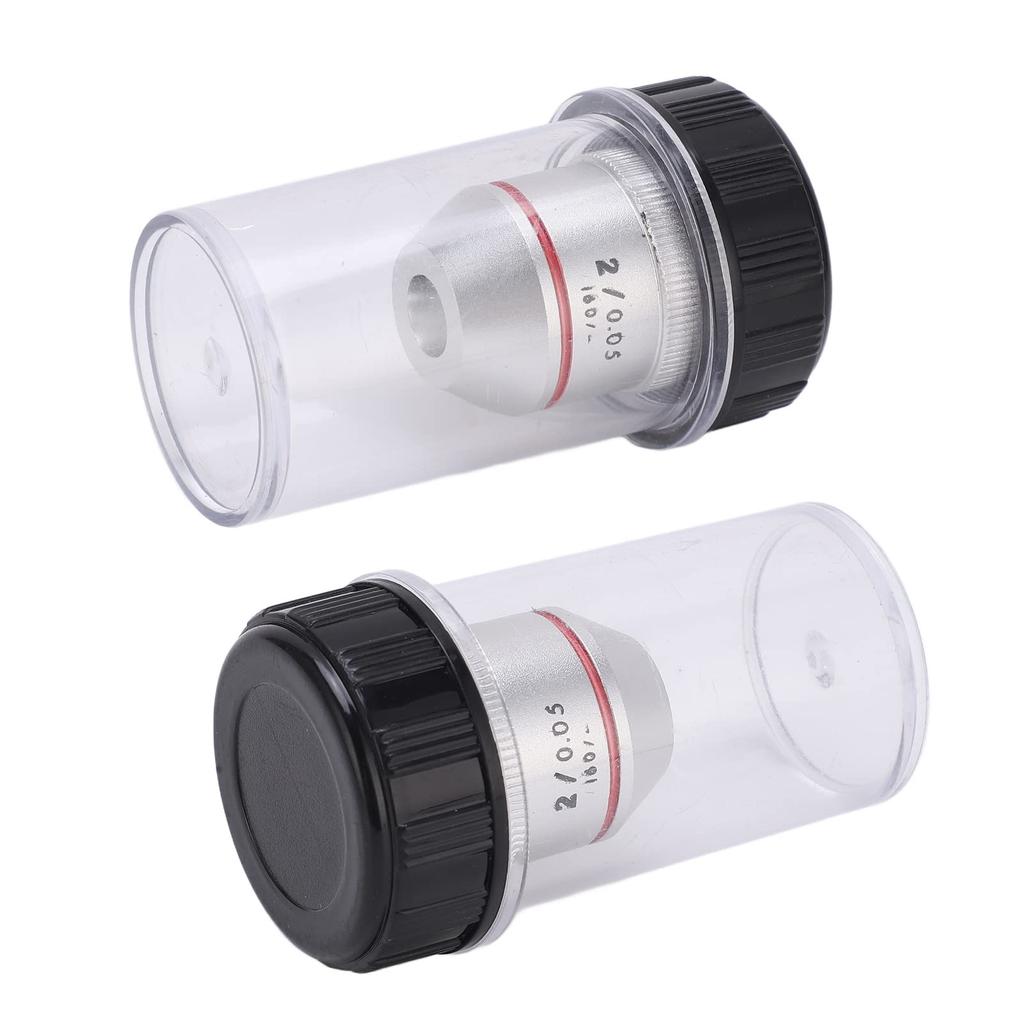 Vbestlife 2x Achromatic Microscope Objective Low RMS for Biological Microscopes Lens, Magnification, 20.2mm Thread,