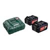 Set De Base 2x4Ah Li-Power 18V - METABO - Chargeur ASC 55 - Batterie Li-Ion - Garantie 2 Ans