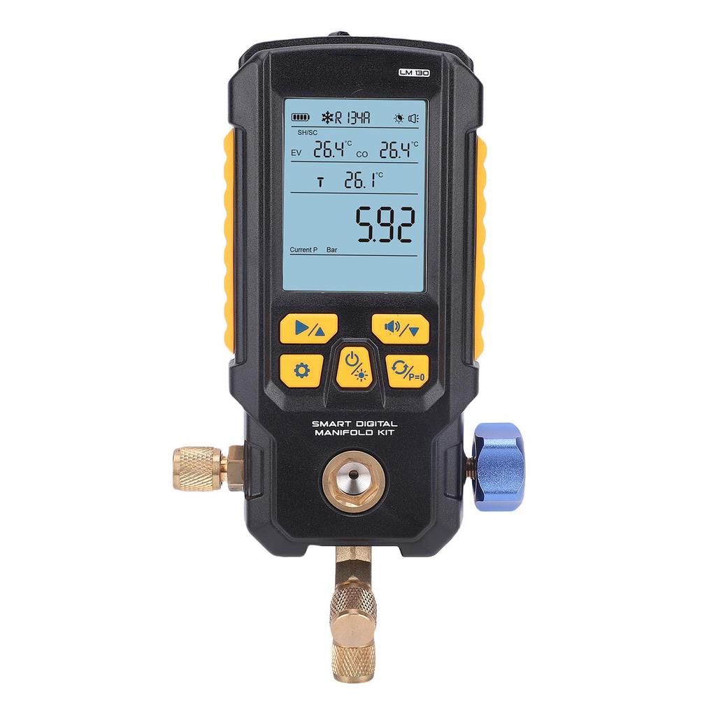 Цифровой вакуумметр HVAC 0–870 psi 2,8 дюйма Дисплей Автоматическое отключение Вакуумметр переменного тока для ремонта и обслуживания
