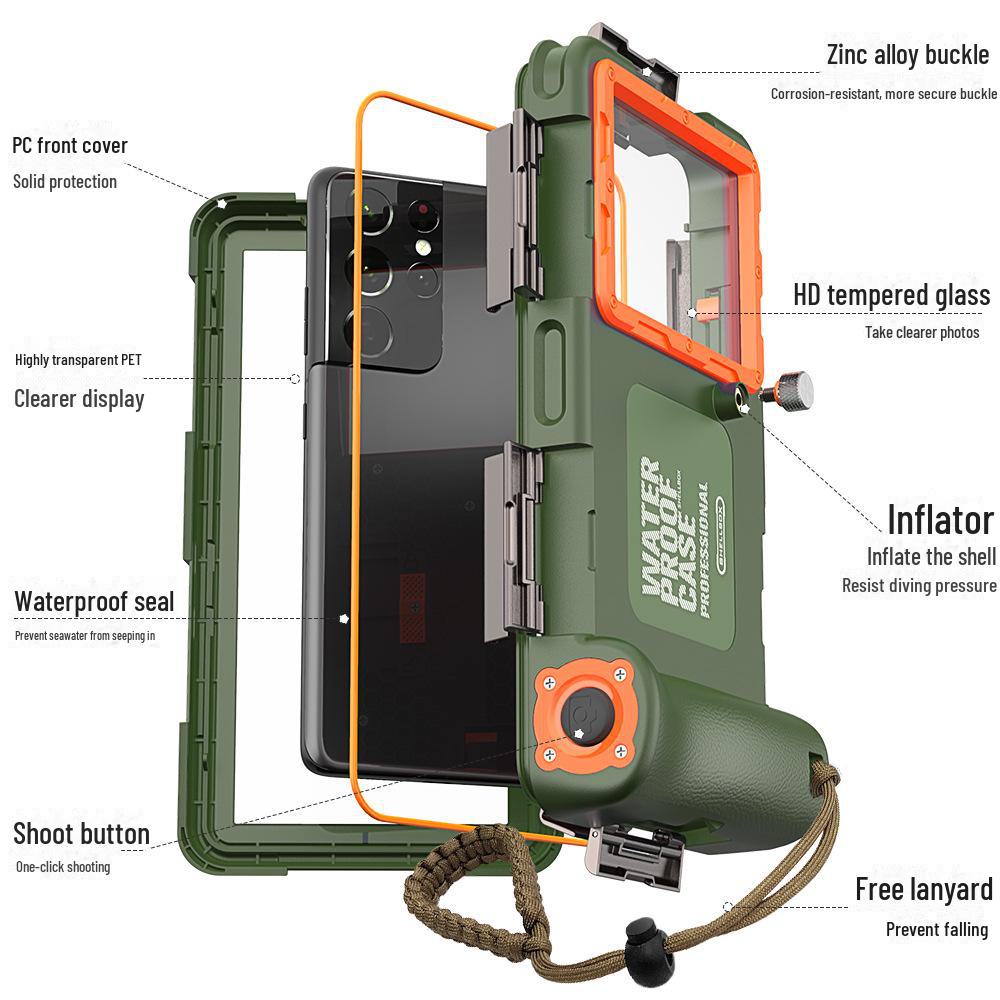 Водонепроницаемый защитный чехол для Xiaomi 11 Ultra/Redmi 10 Pro - полное покрытие, защита от падений, использование на открытом воздухе для дайвинга