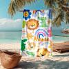Custom Name Ultra-Soft Beach Towel with Animals Theme,Ideal for Pool - Camping, Diving - Perfect Travel Essential, Vibrant Beach Towel.