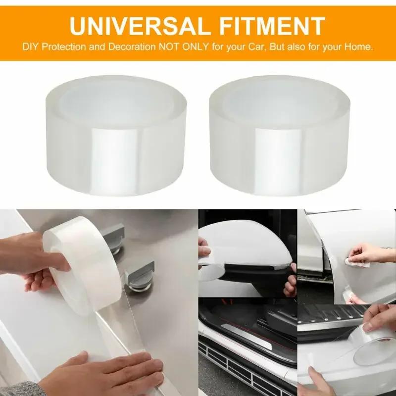 Car Anti-collision Strip Nano-Tape Scratchproof Car Threshold Transparent Film Door Edge Rim Protective Stickers 300CM