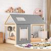 Toy Room Ergonomic Design Baby Bed with Roof Window Strong Infant Load Bearing House Shape Cot Bedroom Furniture Children