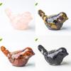 Фигурка птицы из смолы с кристаллами и натуральным камнем для декора дома и офиса, подарок друзьям