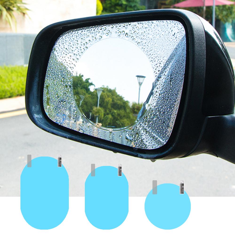 2 шт./компл., противотуманная прозрачная пленка для зеркала автомобиля, антибликовая защитная пленка для зеркала заднего вида автомобиля, водонепроницаемая непромокаемая наклейка для автомобиля
