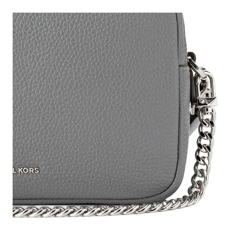 Michael Kors Брайант Пеббл Серебряная Фурнитура Коровья Кожа Сумка Через Плечо Средняя Женская Серая