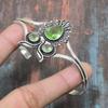 Tsavorite Gemstone Solid 925 Sterling Silver Handmade Cuff Bangle Adjustable