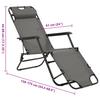 Folding Sun Loungers 2 pcs with Footrest Gray