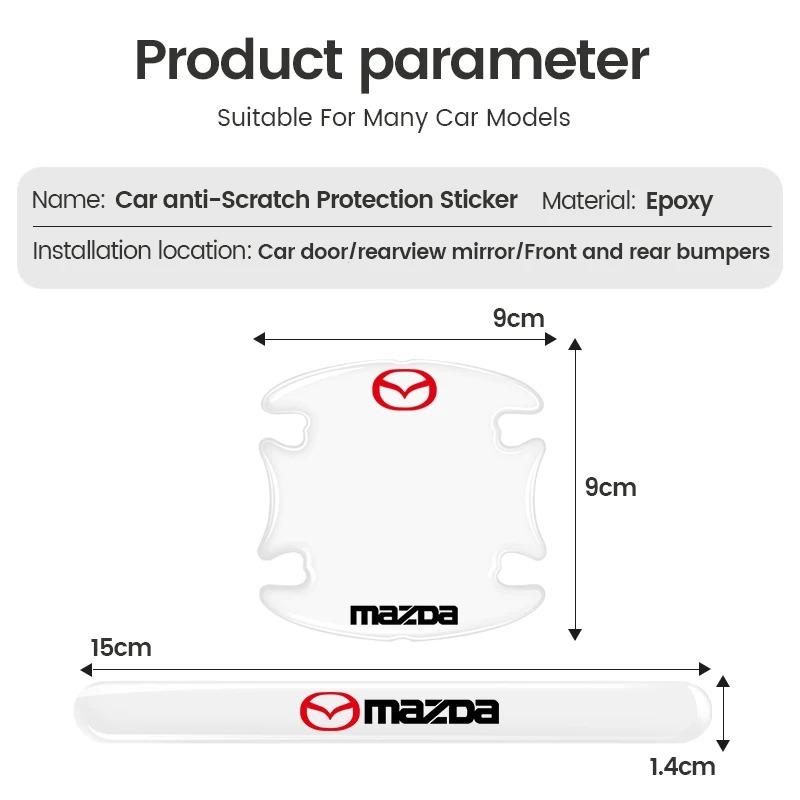 Car Transparent Door Handle Cup Anti-scratch Anti-collision Protector For Mazda 2 3 6 CX5 CX30 CX50 CX4 MX5 CX8 CX7 CX9 CX3 BT50 FF20