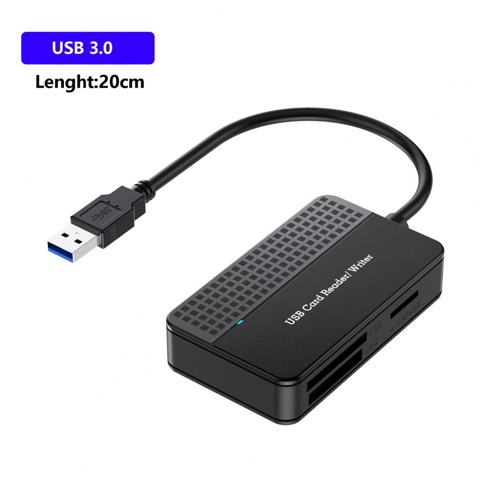 USB 3.0 Type C Multi 4 In 1 Camera Card Reader Memory Smart Card Reader Supports SD TF CF MS Flash Card Adapter Laptop