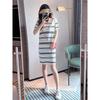 Women's Elegant Knit Polo Midi Dress