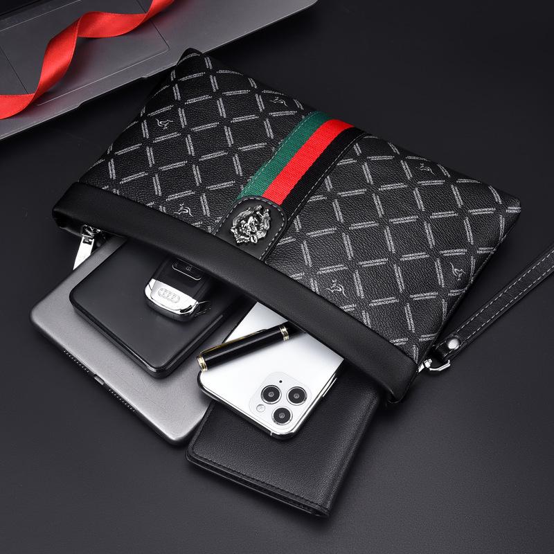 Роскошная мужская сумка-клатч в стиле business casual - Стильная сумка-конверт большого объема