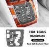 Черный карбоновый чехол-накладка на панель переключения передач центральной консоли автомобиля, наклейка для внутренней отделки для LEXUS RX300 RX350 2004-2009