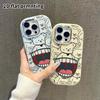 Чехол для телефона: 2D плоский дизайн, подходящий для защитного чехла iPhone 18 17 16 15 14 13 Pro, стиль для пары, мультяшные лица, подарки на Рождество и Хэллоуин