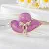 Fashionable Zircon Exquisite Inlaid Hat Pattern Brooch Women Clothing Jacket Jewelry Party Accessories Couple Gifts
